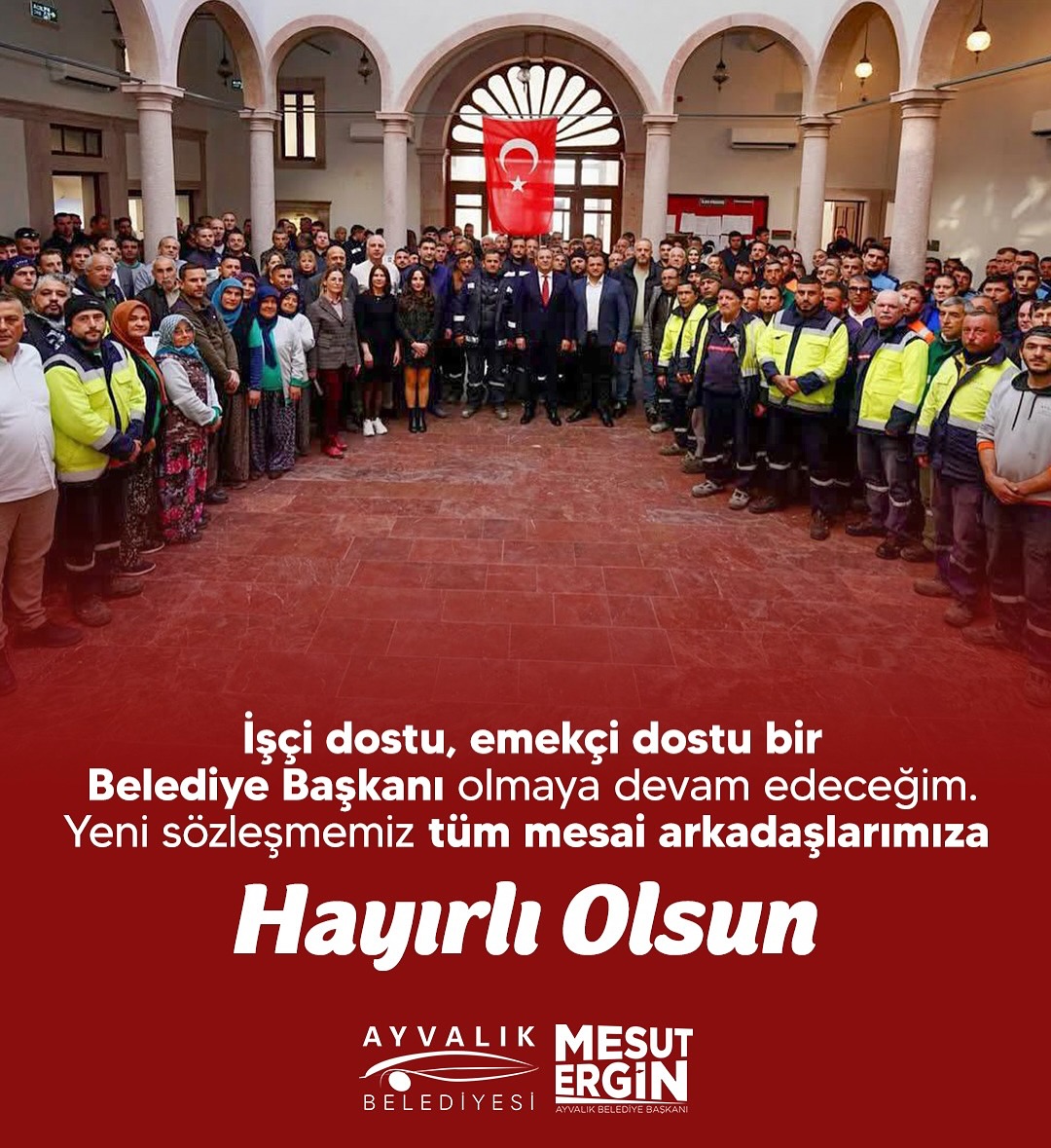 Ayvalık Belediyesi bünyesinde şirket personeli olarak çalışanların maaşlarına zam yapıldı.