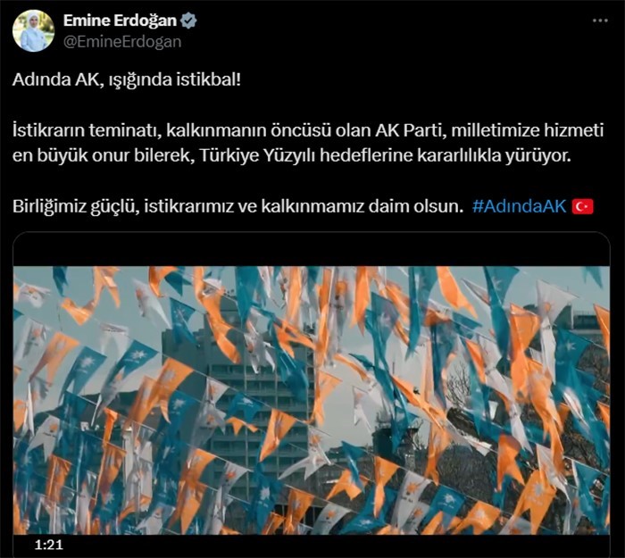 Cumhurbaşkanı Recep Tayyip Erdoğan’ın eşi Emine Erdoğan, AK Parti 8.