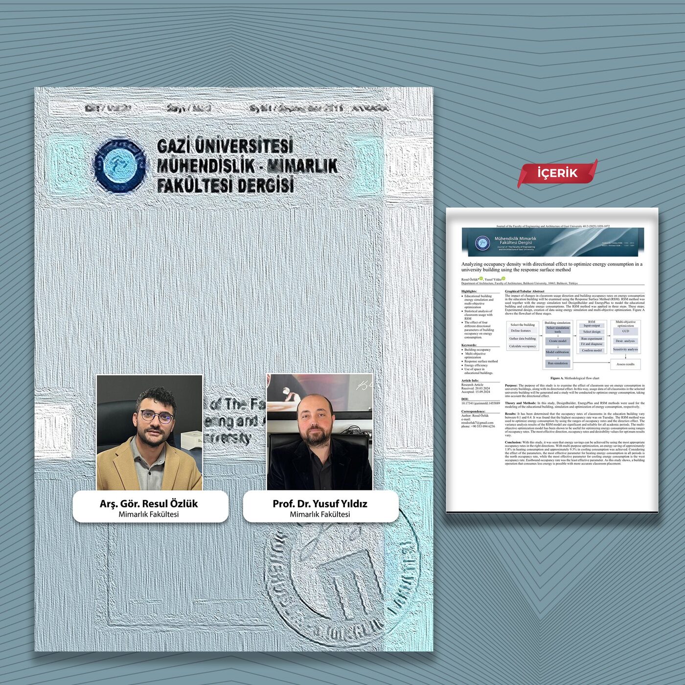 Balıkesir Üniversitesi Mimarlık Fakültesi akademisyenlerinden Arş. Gör. Resul Özlük ve