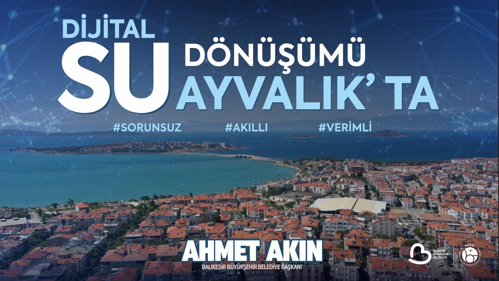 Ayvalık’taki içme suyu kayıplarının önüne geçmek amacıyla Şebeke Rehabilitasyonu Projesi’ni